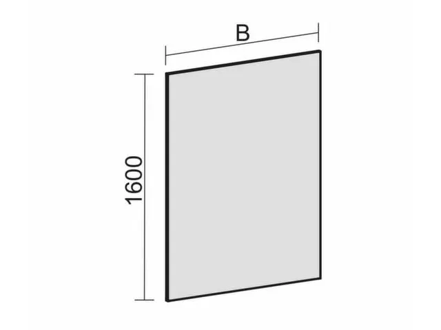 scheidingswand,v. kantoor-scheidingswand,textiel,HxB 1600x800mm