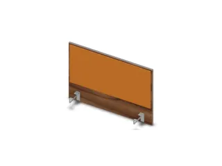 opzetpaneel bureau aanbouw NP-tiepolo nut BN3005-geel 800mm - 1