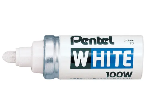 Viltstift Pentel 100W rond 4mm wit