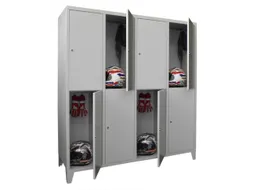 lockerkast,HxBxD 1850x1600x500mm,4x2vakken,RAL7035,front RAL7035