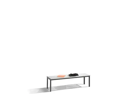 omkleedbank,LxD 1500x400mm,kunststof lijsten lichtgrijs,romp RAL7021