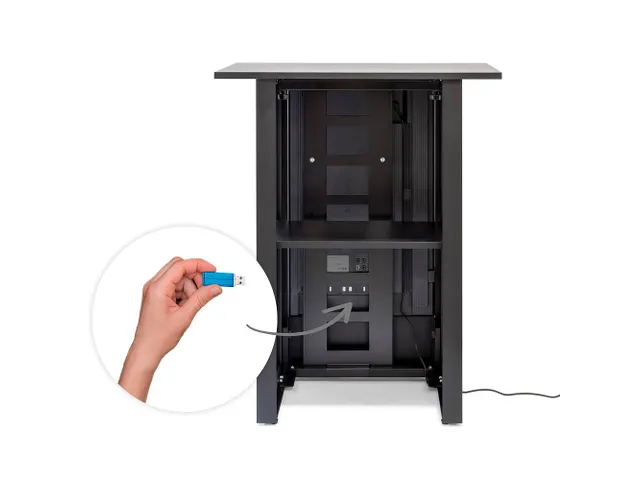 Digital Counter Futuro met 32 inch Samsung scherm Portret Zwart