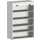 roldeurkast 2000x1300x650mm 4xStalen bodem cil.-slot RAL7035
