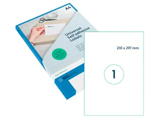 Etiket Rillprint 210x297mm mat transparant 25 etiketten - 1