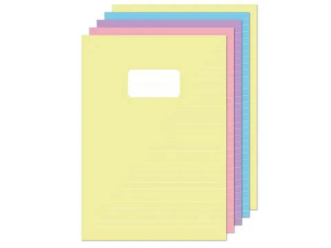 Schrift Kangaro A4 lijn pastel assorti kleuren pak a 5 stuks