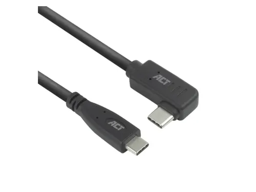 Kabel ACT USB-C standaard naar USB-C hoek 10Gbps 2m