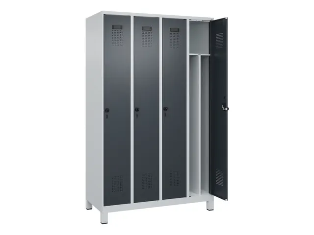 locker voor scheiding van kleding,HxBxD 1950x1200x500mm,4vak