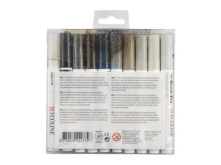 Brushpen Talens Ecoline set à 10 stuks grijs - 4