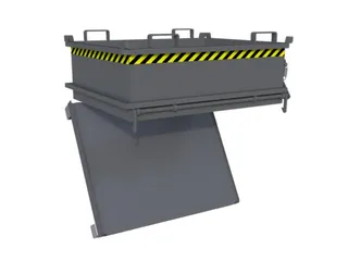 mini-bodemklepcontainer,HxLxB 625x1000x1200mm,0,37m³,inrijbeugel,staa - 1