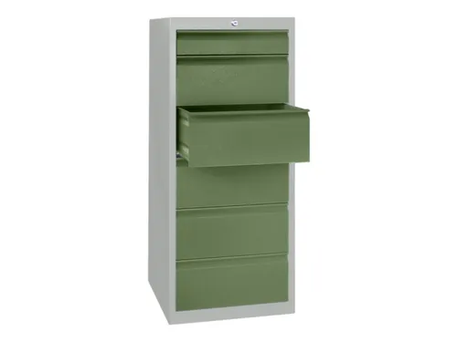 ladekast HxBxD 1200x500x600mm 6laden slot RAL7035 front RAL6011