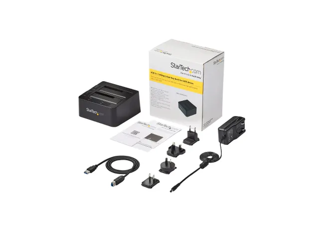 Dual-Bay USB 3.2 Gen 2 SATA Docking Station 10Gbps