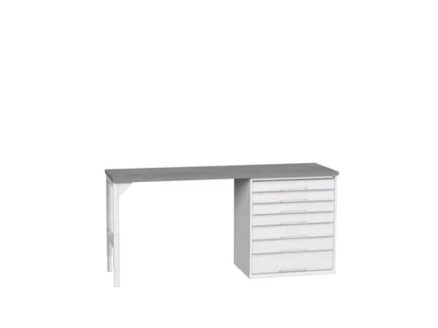 werkbank,HxBxD 930x2000x600mm,linoleumblad,2voeten/1container