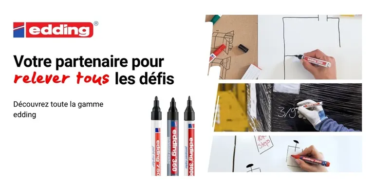 Découvrez l'assortiment Edding!