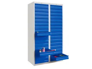 ladekast HxBxD 1800x1000x500mm 34laden RAL7035 front RAL6011 - 1