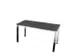 Table de conférence 740x1400x700mm CC-noir 4 Pieds acier chromé