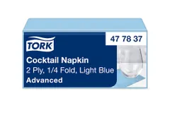 Tork 477837 Cocktailservet Advanced Lichtblauw 24x24cm
