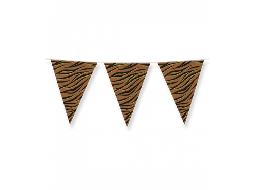 Slinger Folie vlaggen Party Flags foil Tiger Safari 30cmx10m