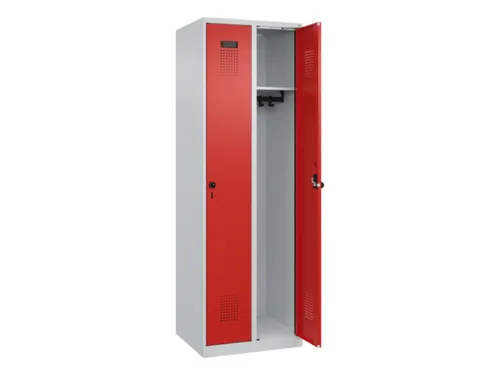 locker,HxBxD 1850x600x500mm,2vak,vak B 300mm,draaigrendel