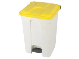 pedaalemmer,1x45l,HxBxD 600x398x410mm,romp PP wit,deksel PP geel