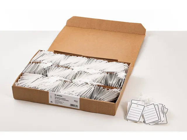 Herma 6841 Productlabel 48x65mm met oogje en draad Wit 1000 stuks