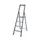 Trapladder,Eenzijdig,4Treden,Bordes M. Antislip Elementen