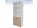 kantoorkast,HxBxD 2140x860x450mm,4xhouten vloer,5ordnerhoogte,romp wit