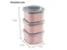 Boîte à lunch Sigma Home pour emporter, lot de 3, rose - 9,3 x 9,3 x