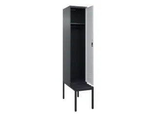 locker met bank,HxBxD 2120x400x815mm,1vak,vak B 400mm,cil.-slot - 2
