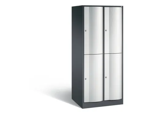 lockerkast cil.slot 1950x770x640mm 2x2 vakken RAL7021 front RAL7035