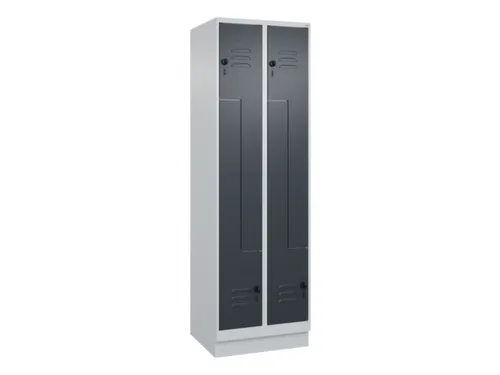Z-garderobekast,HxBxD 1950x600x500mm,vak B 150/300mm,draaigrendel