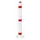 Afzetpaal Vierkant 70X70M Vast Bodemplaat Spitse Kop Wit/rood