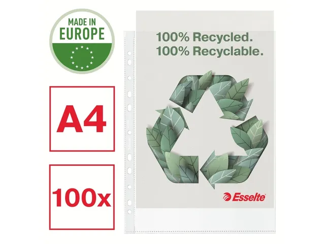 Showtas Esselte A4 11-gaats 100% gerecycled PP transparant