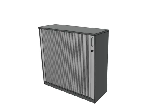 jaloeziedeurkast,HxBxD 1155x1200x445mm,2xhouten vloer,MS-donkergrijs