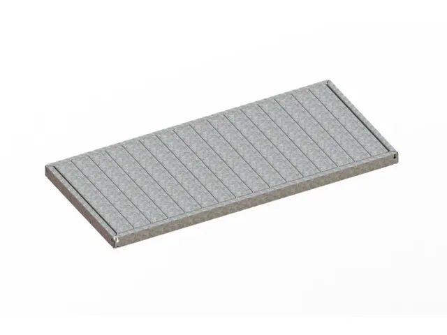 legbord van plaatstaal,v. breedvakstelling,BxD 1700x800mm,vakl. 500kg