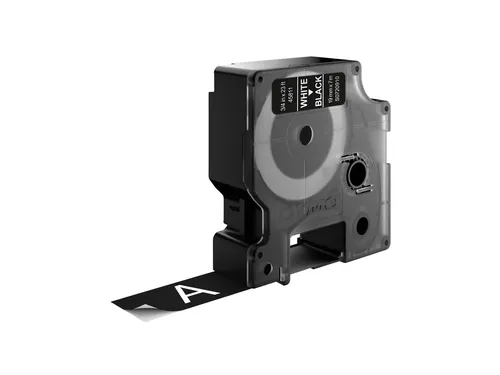 Labeltape Dymo 45811 D1 S720910 19mmx7m wit op zwart