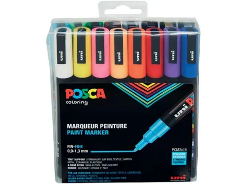 paintmarker PC-3M 16 stuks in geassorteerde kleuren