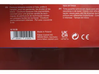 Verf Tempera-Gouache 12 kleuren potjes á 20ml - 10