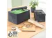 Boîte de rangement Leitz tissu avec couvercle 285x203x380mm gris 2pcs