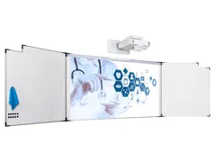 Projectiebord vijfvlaks 126x231cm 16:9 mat wit Extraflat finger touch