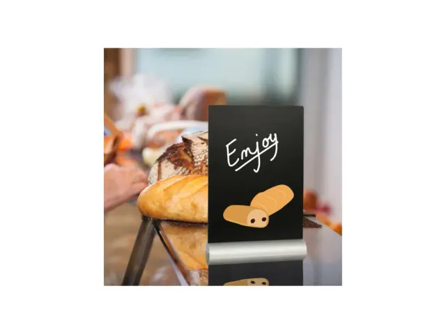 Krijtbord Securit A4 290x210x60mm voet aluminium