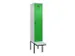 locker met bank,voor scheiding van kleding,HxBxD 2120x400x815mm,1vak
