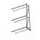 magazijnrek voor profielen,aanbouwveld,eenzijdig,HxBxD 3000x1400x500mm