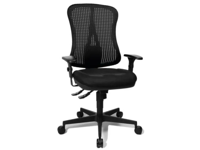 Siège Bureau Pivotant Assise Noir Dossier Maille Noir