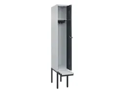 locker met bank,HxBxD 2120x300x815mm,1vak,vak B 300mm,draaigrendel