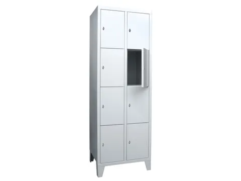 lockerkast,RAL 7035,HxBxD 1850x600x500mm,2x4vakken,vak B 300mm
