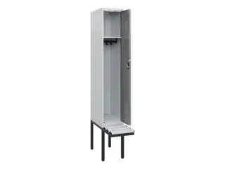 locker met bank,HxBxD 1950x300x815mm,1vak,vak B 300mm,cilinderslot - 1