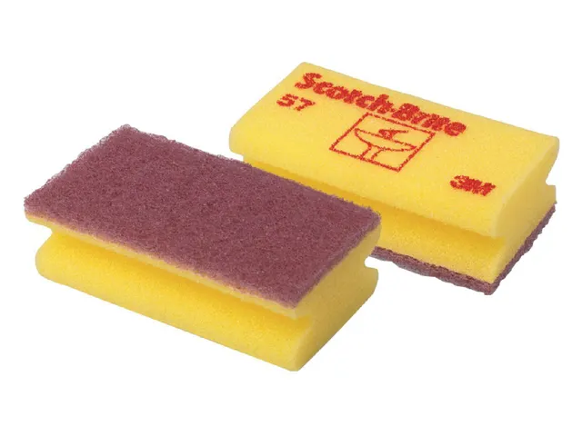 Schuurspons Scotch-Brite delicate oppervlakken 70x130mm geel 10 stuks