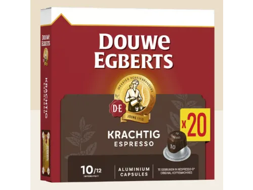 Espresso krachtig koffiecapsules, pak van 20 stuks