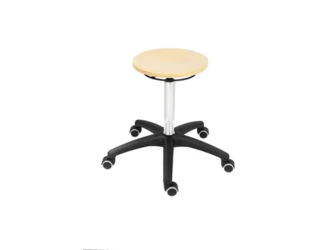 Draaikruk 420-620mm Beuken Gasveer Wielen Voetkruis Kunststof Zwart