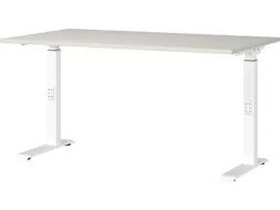 In hoogte verstelbaar bureau,HxBxD 680-910x1400x800mm,blad lichtgrijs